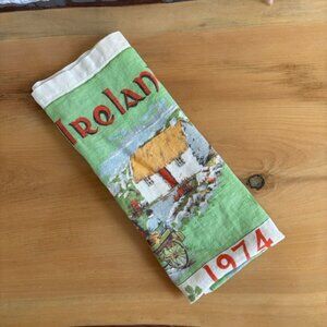 Vintage 1974 Irish linen calendar tea towel